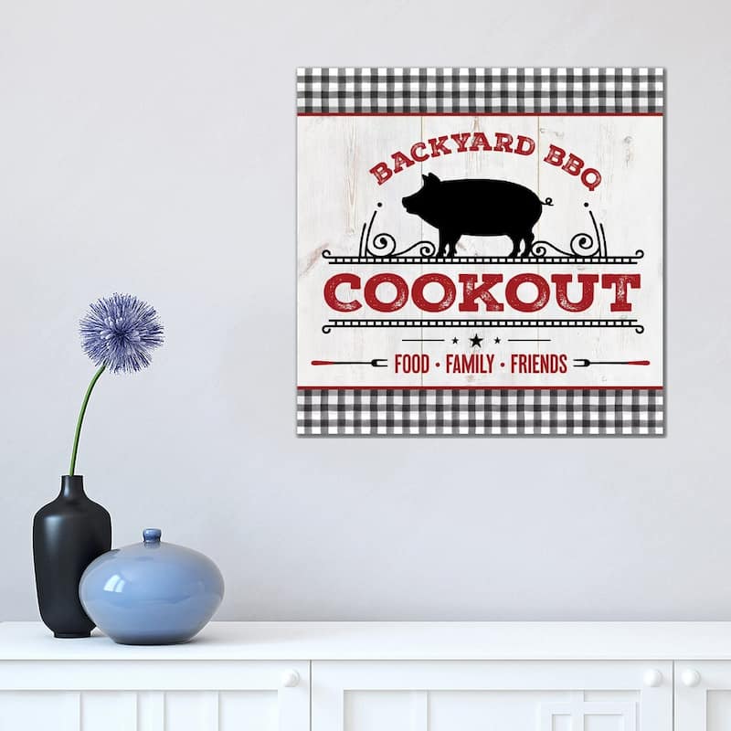 iCanvas "Backyard BBQ Cookout" by Mollie B. Canvas Print - 18x18x1.5