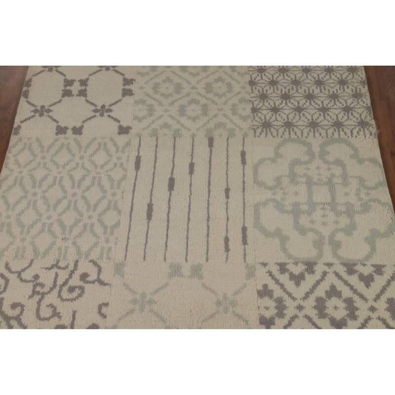 Geometric Moroccan Oriental Rug Handmade Wool Carpet - 4'10" x 7'10"