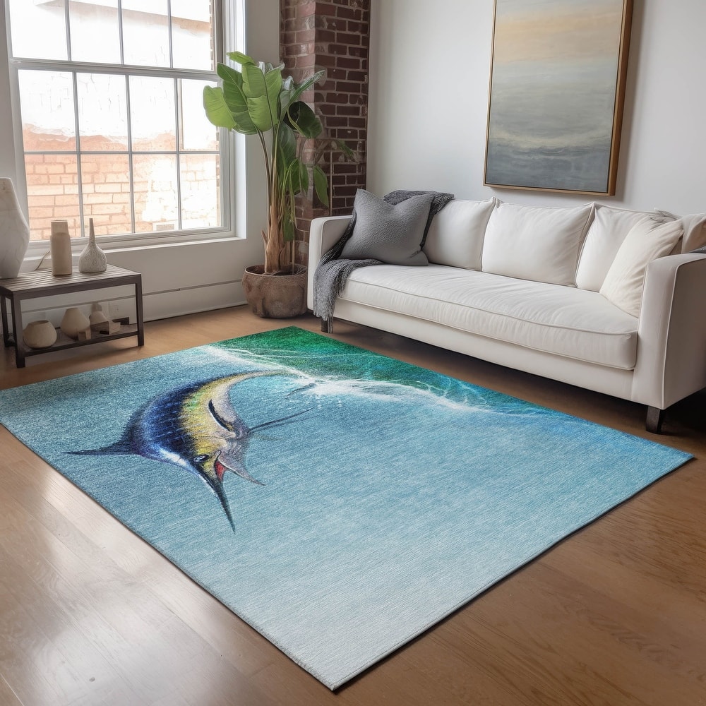 Premium Washable Super Soft Swordfish Fishing Mayfield Rug