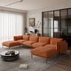 preview thumbnail 3 of 27, Modern Minimalist Upholstered Couches, 147" 4-Seater Cloud Modular Sectional Sofa with 2 Ottoman,U Shaped Couch for Living Room