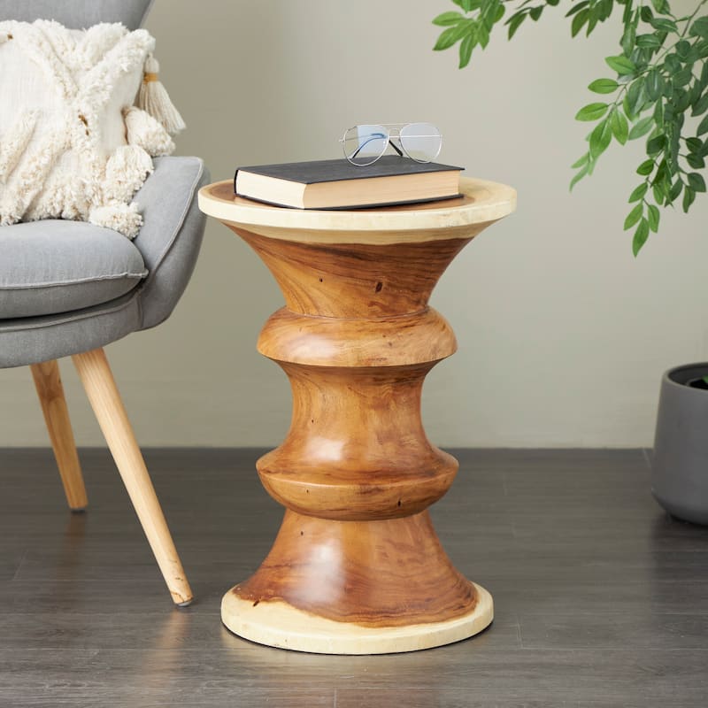 Brown Wood Accent Table - Brown
