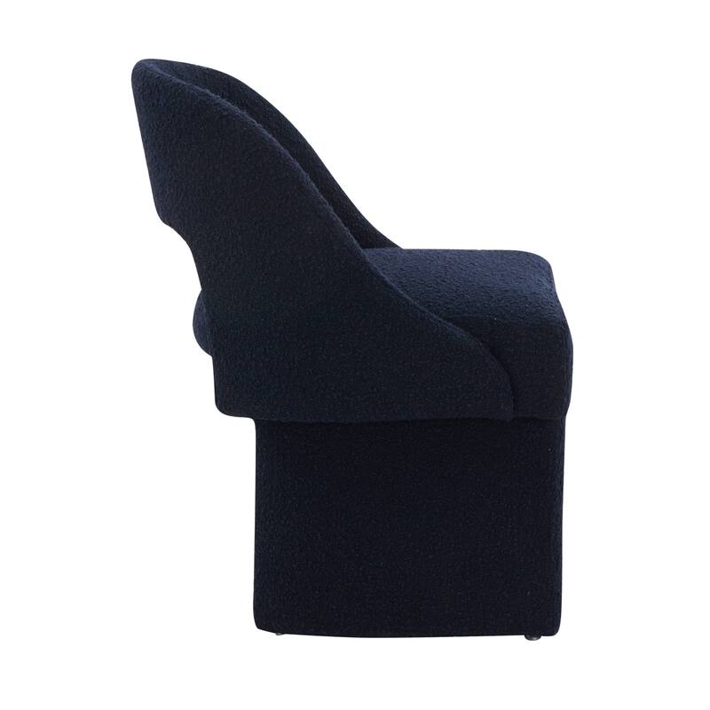 Quell Boucle Modern Elegant Upholstered Accent Chair with Solid Wood Frame & Plush Comfort for Home Office Living Room & Bedroom