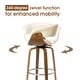 preview thumbnail 157 of 167, Glitzhome Set of 2 or 4 Modern Counter & Bar Height Wooden Swivel Bar Stools