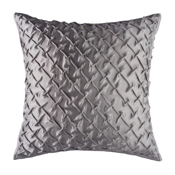 Shop Glam Solid Silver Handmade Textured Decorative Throw ...