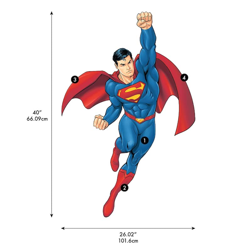 RoomMates Superman Global Hero Peel and Stick Wall Decals