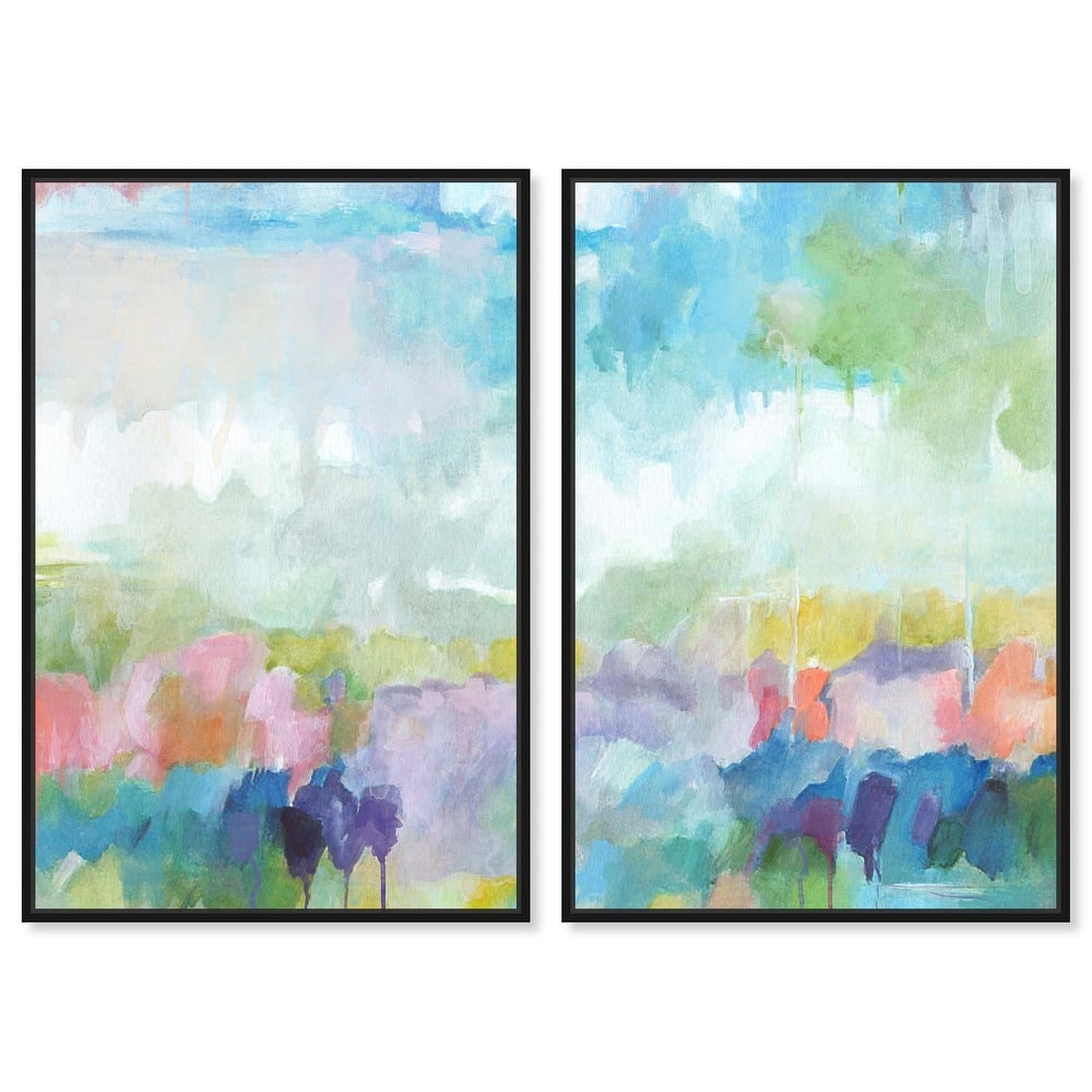 Harmonic Greens Canvas Set of 2 by Art Remedy
