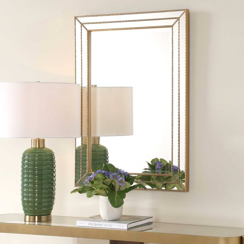 Silver Orchid Gold Antique-finish Mirror