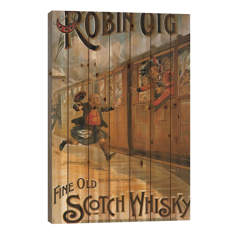 1898 Robin Oig Whisky Advert Print On Wood by The Advertising Archives - Multi-Color - 26x18x1.5