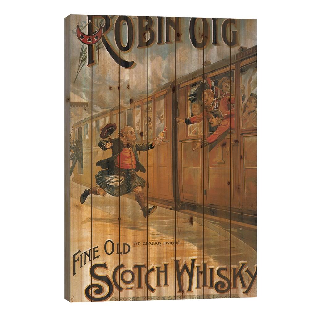 1898 Robin Oig Whisky Advert Print On Wood by The Advertising Archives - Multi-Color