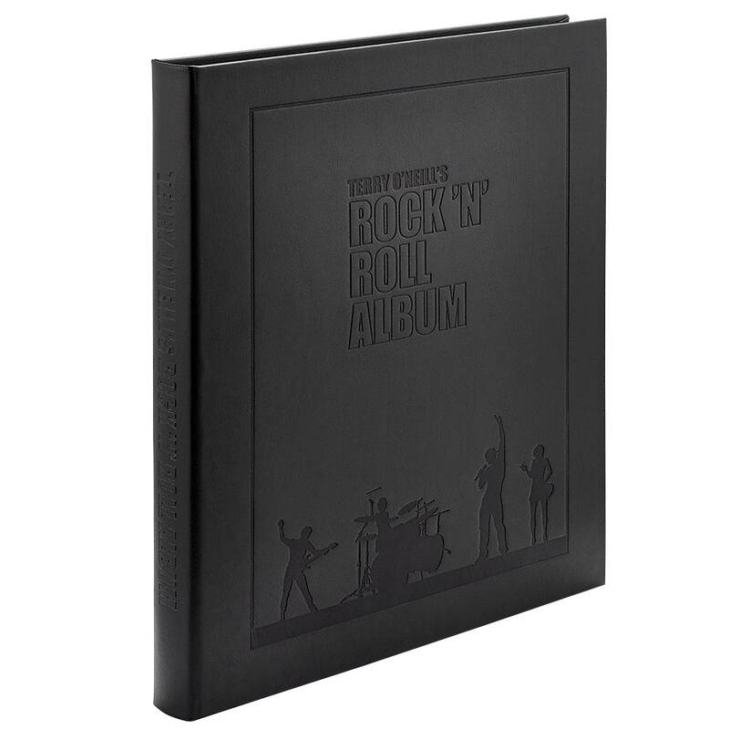 Graphic Image Terry O'Neill's Rock N'Roll Album Coffee Table Book, Leather, Black