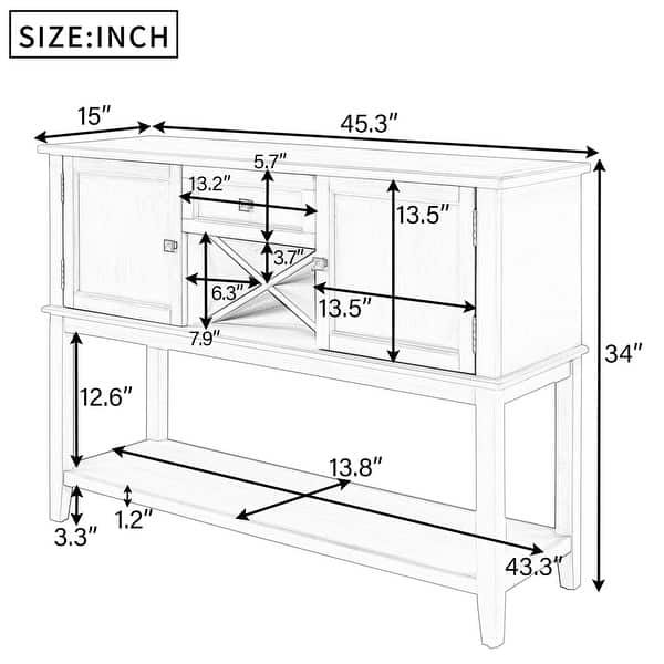 Wooden Console Table with Wine Rack Bed Bath & Beyond 34448324