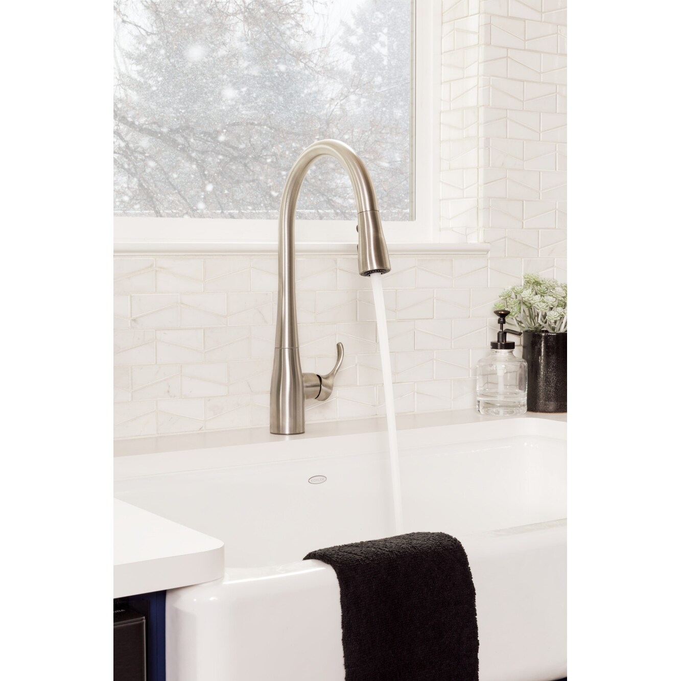 Shop Kohler K 596 Simplice Single Hole Kitchen Sink Faucet With 16 5 8 Overstock 15977151