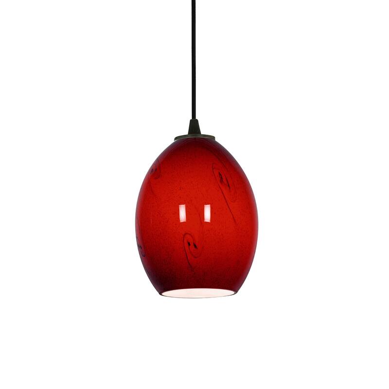 Access Lighting Brandy FireBird 1 Light LED Pendant - 6" Wide with Red - Oil Rubbed Bronze