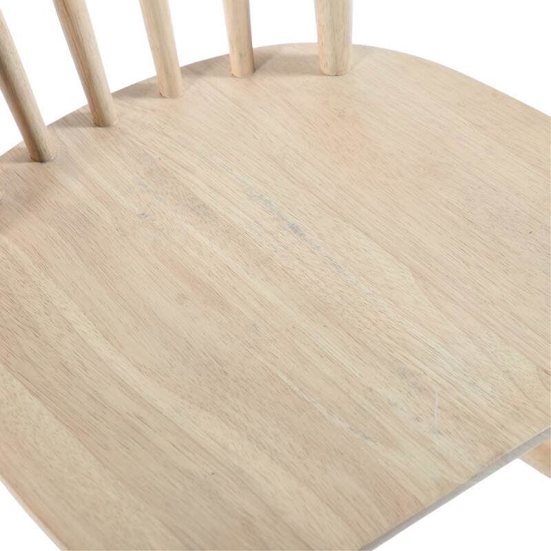 Furniture of America Zailen Mid-Century Modern 7-Piece White Oak Solid Wood Oval Dining Set
