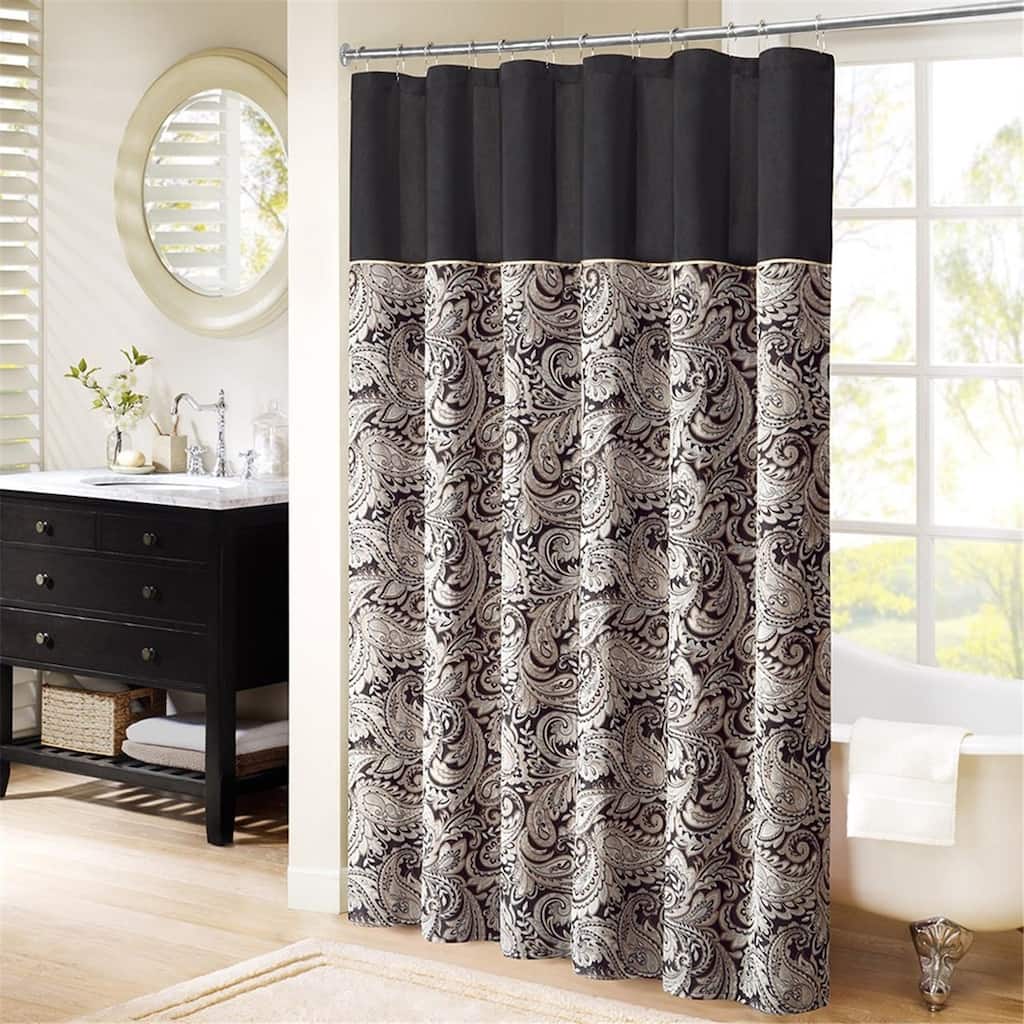 Traditional 1 PC Jacquard Shower Curtain