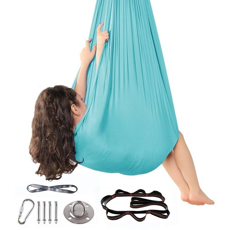 Wellco 59 in. x 110 in. Sensory Swing for Kids with Special Needs Swing Hammock for Child and Adult with Sensory Integration