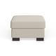 preview thumbnail 7 of 8, Lionel White Cotton Fabric Down-Filled Ottoman by iNSPIRE Q Artisan