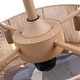 preview thumbnail 18 of 26, Contemporary 4-Light Silver Enclosed Ceiling Fan with Unique Shade