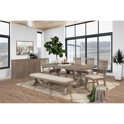 Alpine Furniture Arlo Wood Sideboard, Natural Brown