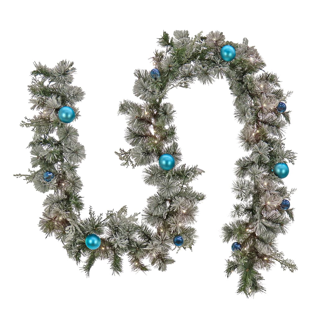 National Tree Company 9 ft. Tinkham Pine Garland with LED Lights - 9 ft