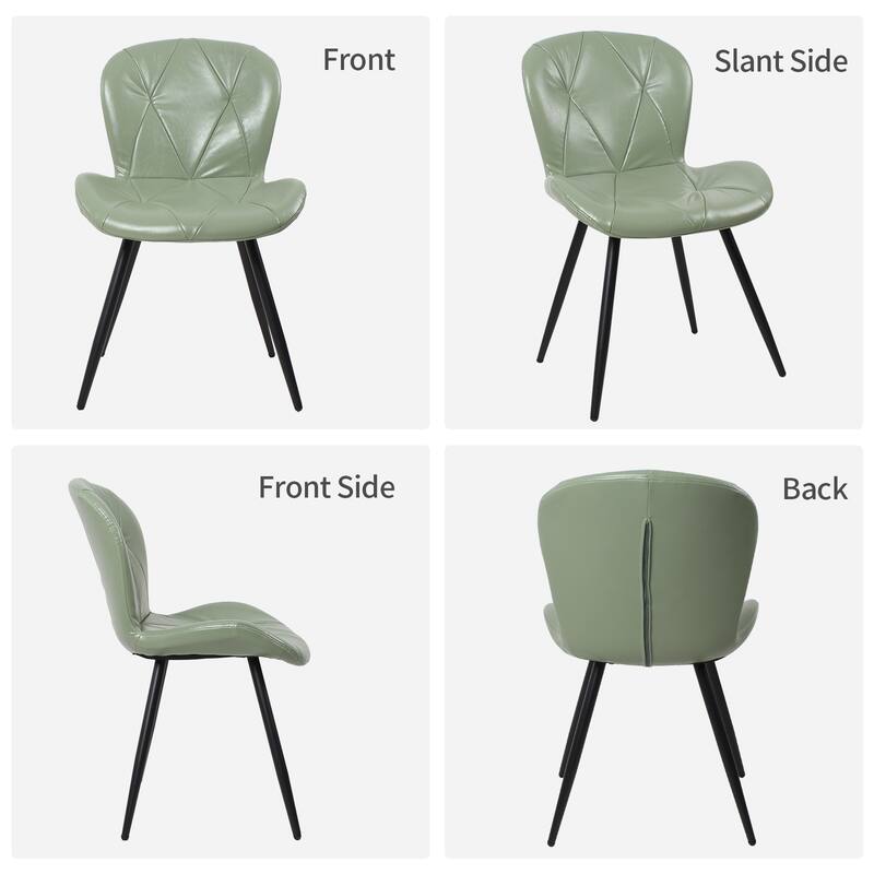 Upholstered Leather Dining Chair (Set of 2)