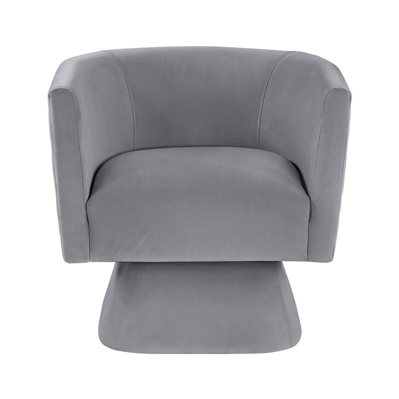Gale 29" Velvet Swivel Chair - Diamond Stitched Chair Back