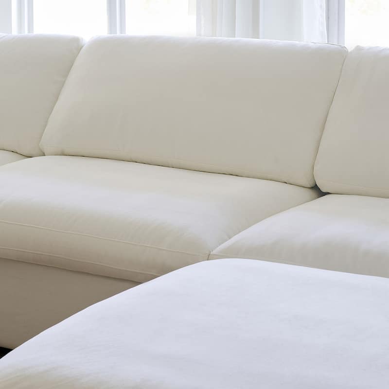 Lesly Free Assembly Sofa Feather Filled Comfort Sofa