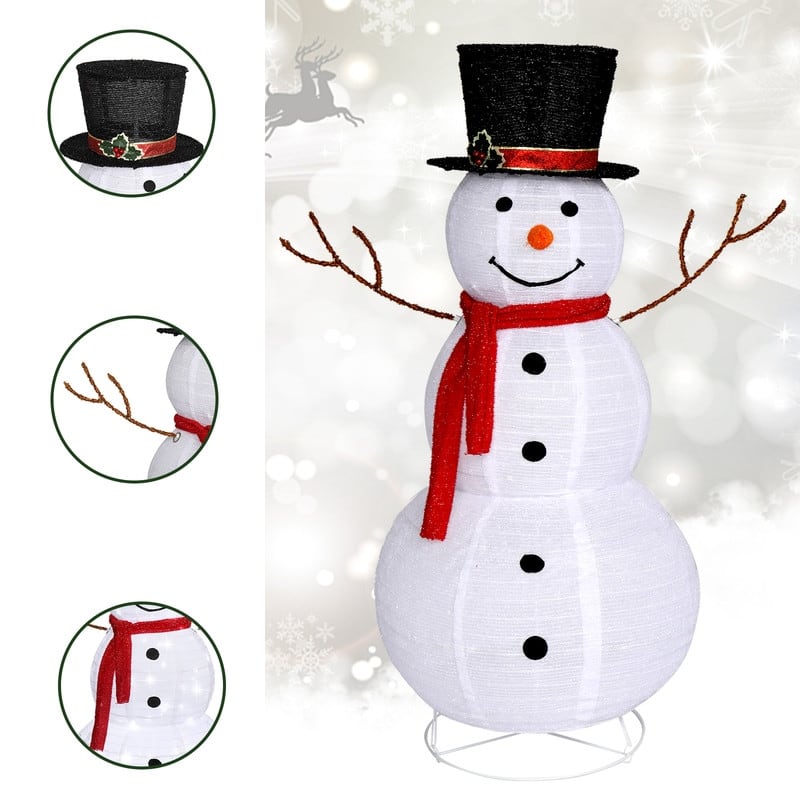 Garden White Snowman Decoration
