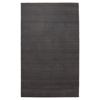 ECARPETGALLERY Hand Loomed Kashkuli Gabbeh Dark Grey Wool Rug - 5'0 x 8'2