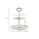 preview thumbnail 17 of 27, Distressed Wood 2-Tier Tray with Metal Handle