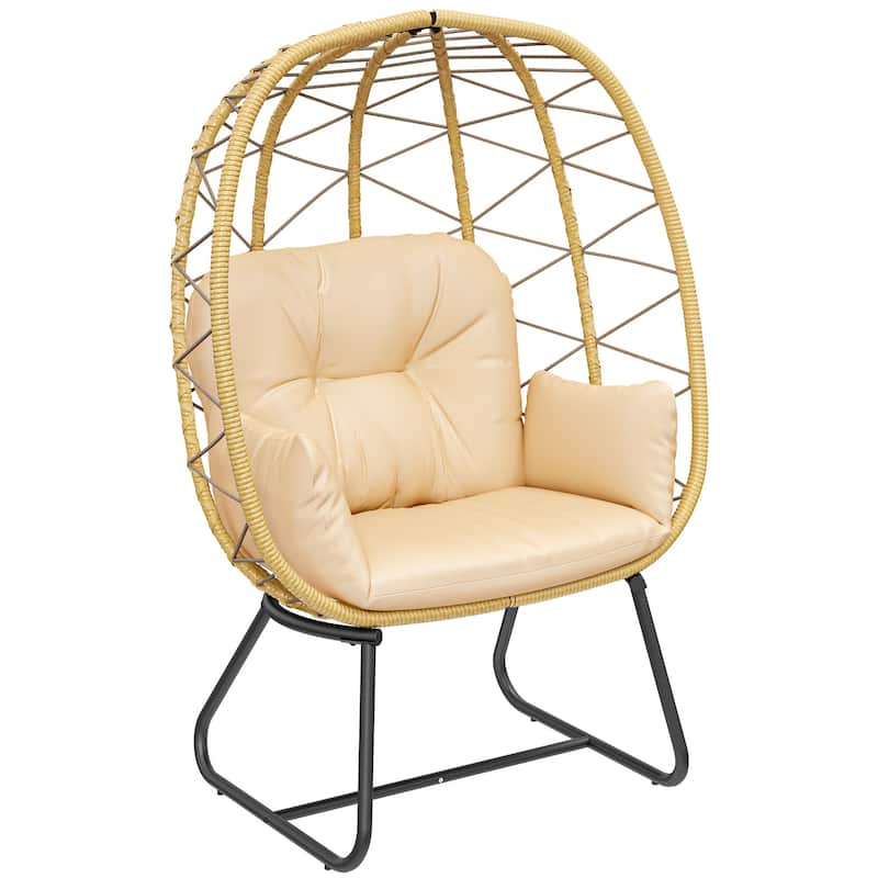 Kamali Egg Chair with Stand - Yellow