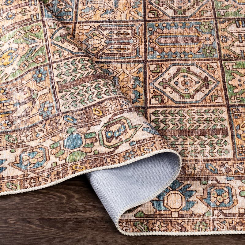 Artistic Weavers Lukae Machine Washable Vintage Border Area Rug