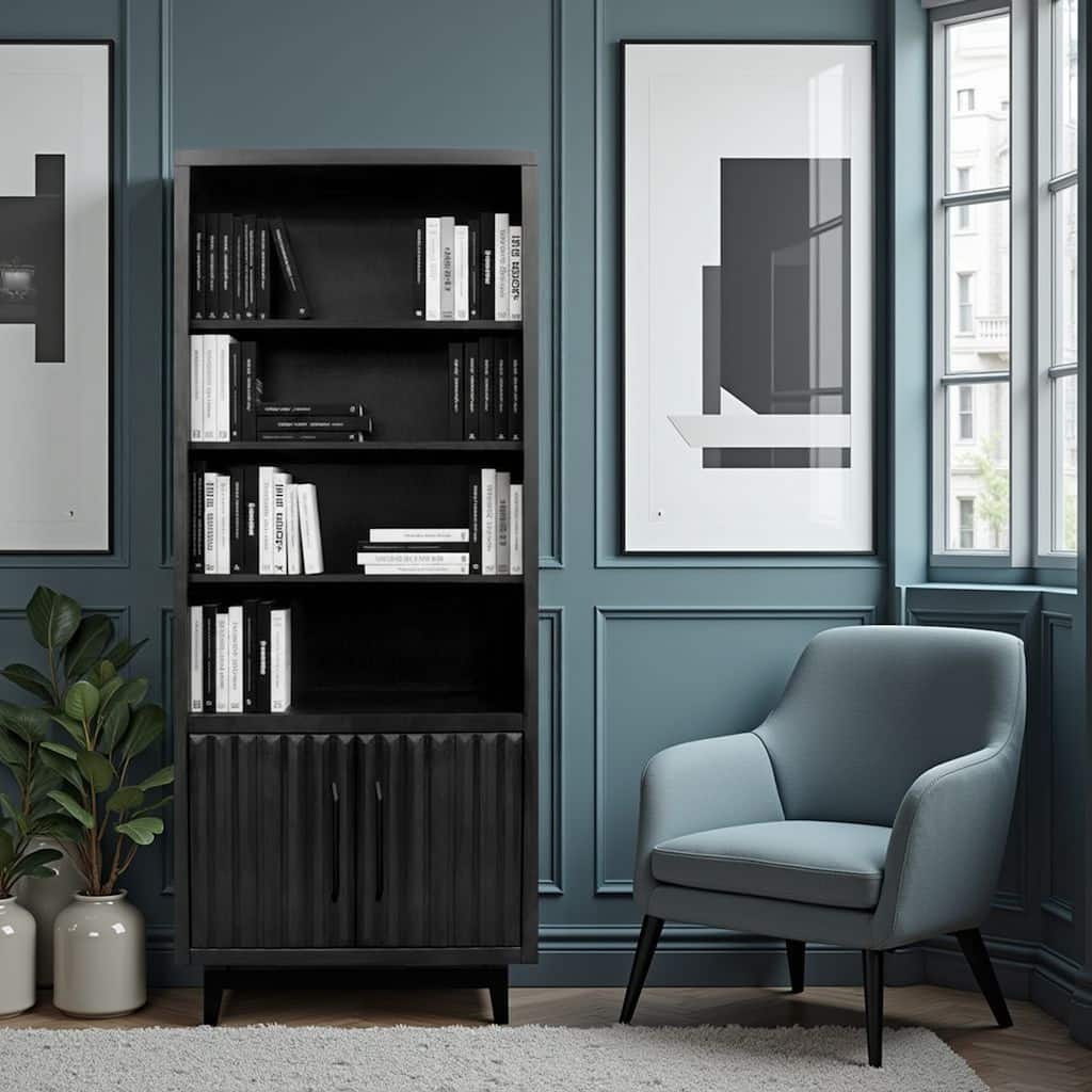 Bridgevine Home Radiance 78 inch High Bookcase Pier, No Assembly Required