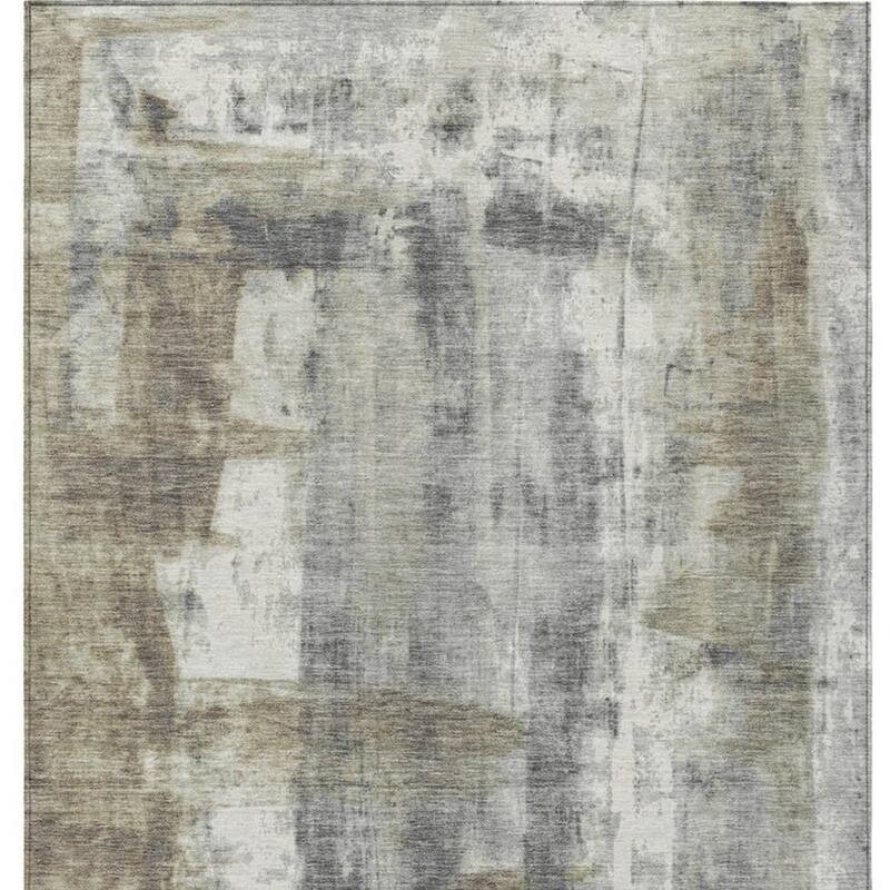 HomeRoots Abstract Transitional Rectangle Outdoor Rug