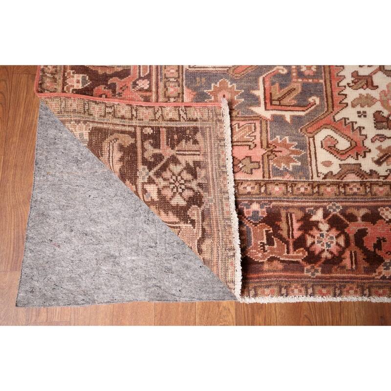 Geometric Heriz Persian Vintage Area Rug Handmade Oriental Wool Carpet - 8'4"x 11'0"