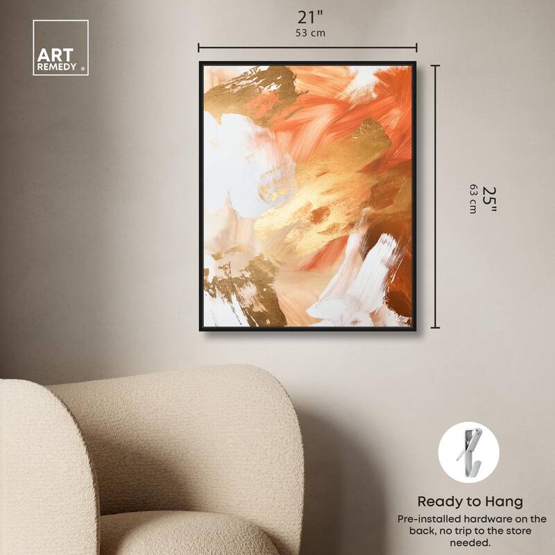 Golden Yellow Citrus Burst II Canvas by Art Remedy