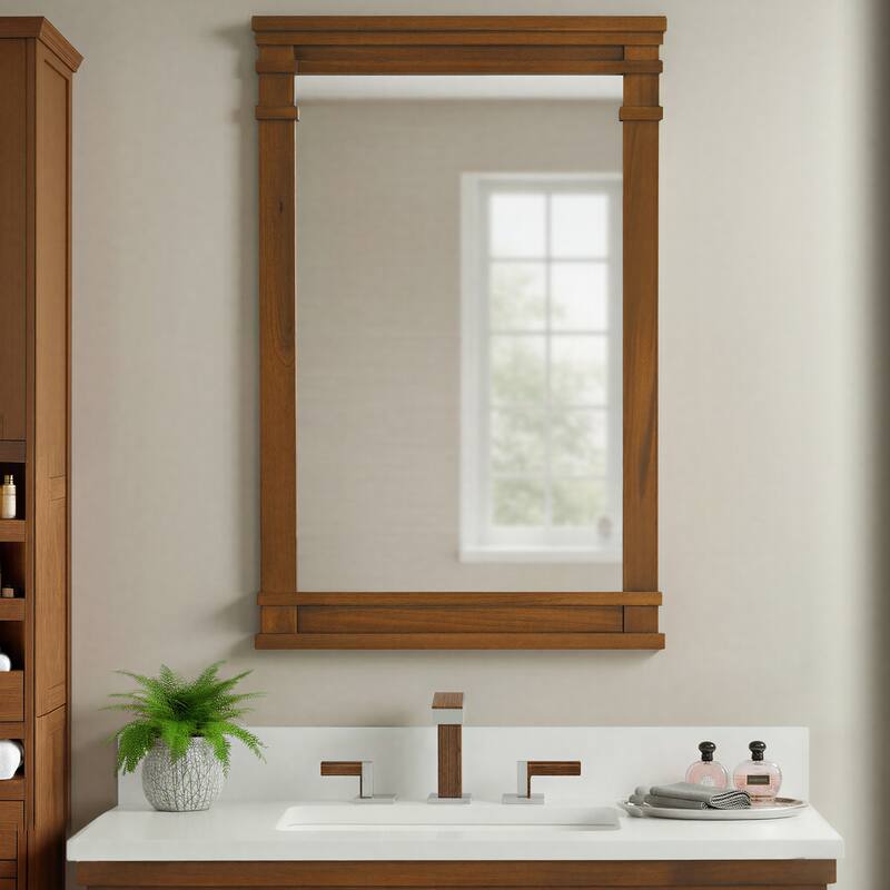 Frank Lloyd Wright USONIA® Harmony 22-inch Wood Mirror - 22 in - Walnut
