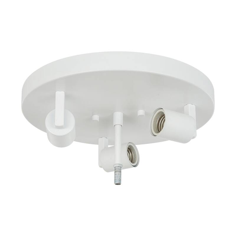 French Textured Frosted White Glass Scalloped Round Ceiling Light