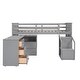 preview thumbnail 14 of 25, Low Study Twin Size Loft Bed with Storage Steps and Portable, Desk