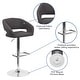 preview thumbnail 66 of 178, Vinyl Adjustable Height Barstool with Rounded Mid-Back