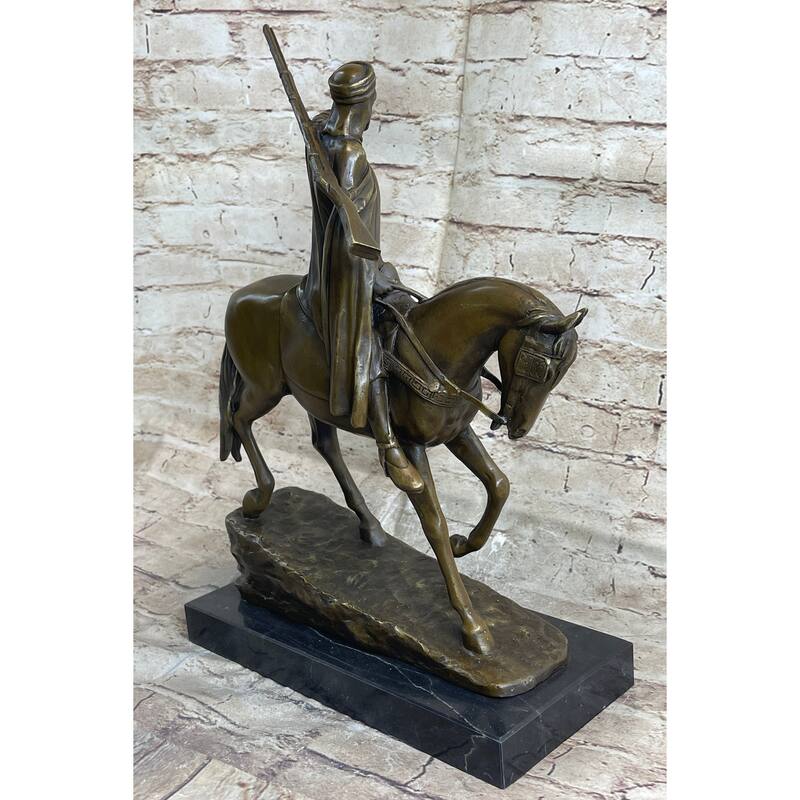 Signed Bonheur Arab Man On A Horse Bronze Sculpture Museum Quality Artwork Sale