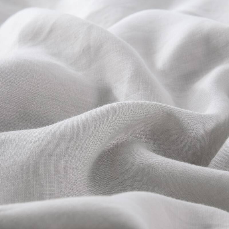 WHOLINENS Stone Washed French Linen Blend Duvet Cover & Pillow Shams Set