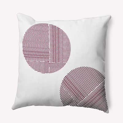 Circles Polyester Indoor Pillow