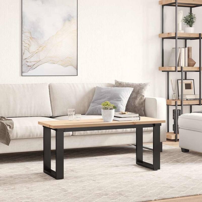 vidaXL Table Top Natural Wood Solid Pine Wood Medium Durable Table Top - 15.7 x 43.3 x 1.0 in.