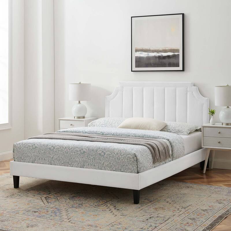 Sienna Performance Velvet Twin Platform Bed