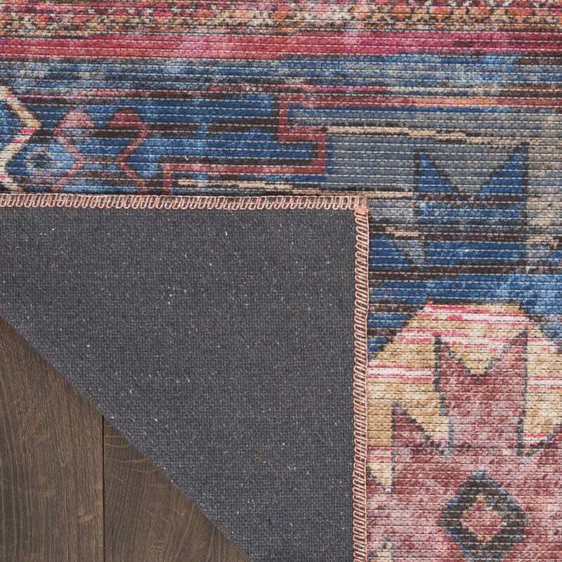 Panir Power Loomed Distressed Geometric Area Rug By HomeRoots - 10' Runner