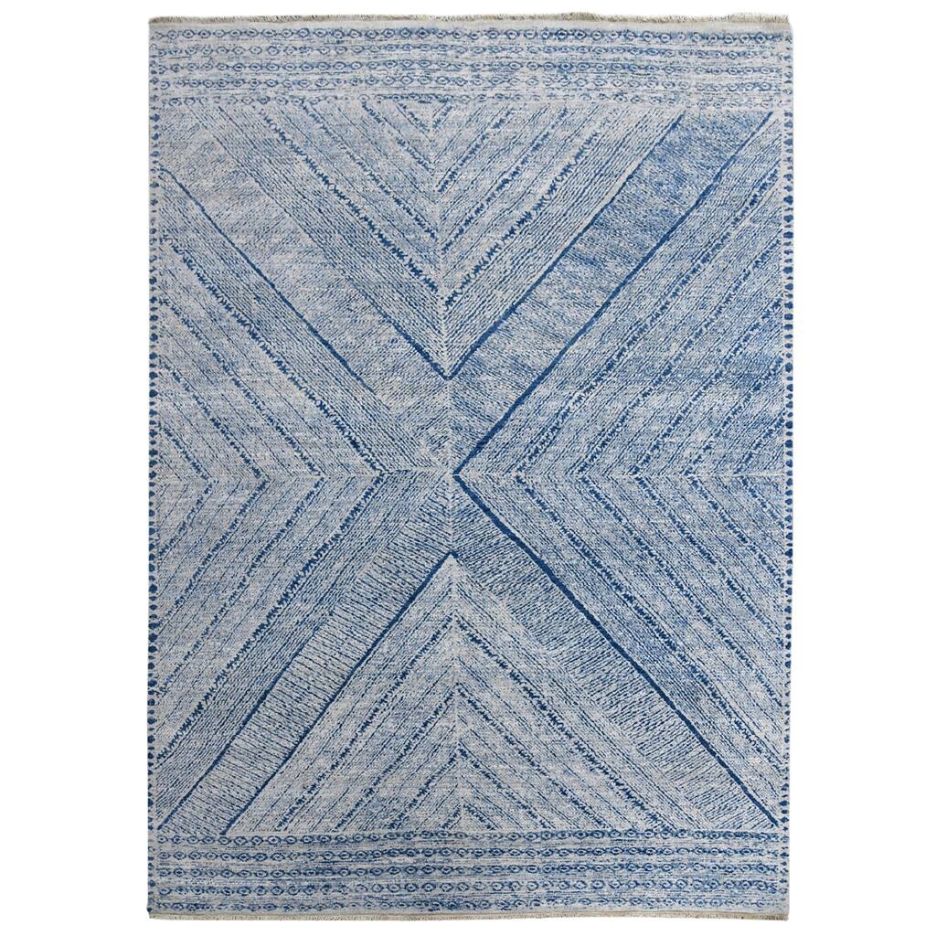 Prism Blue Geometric Area Rug - 8' x 10'