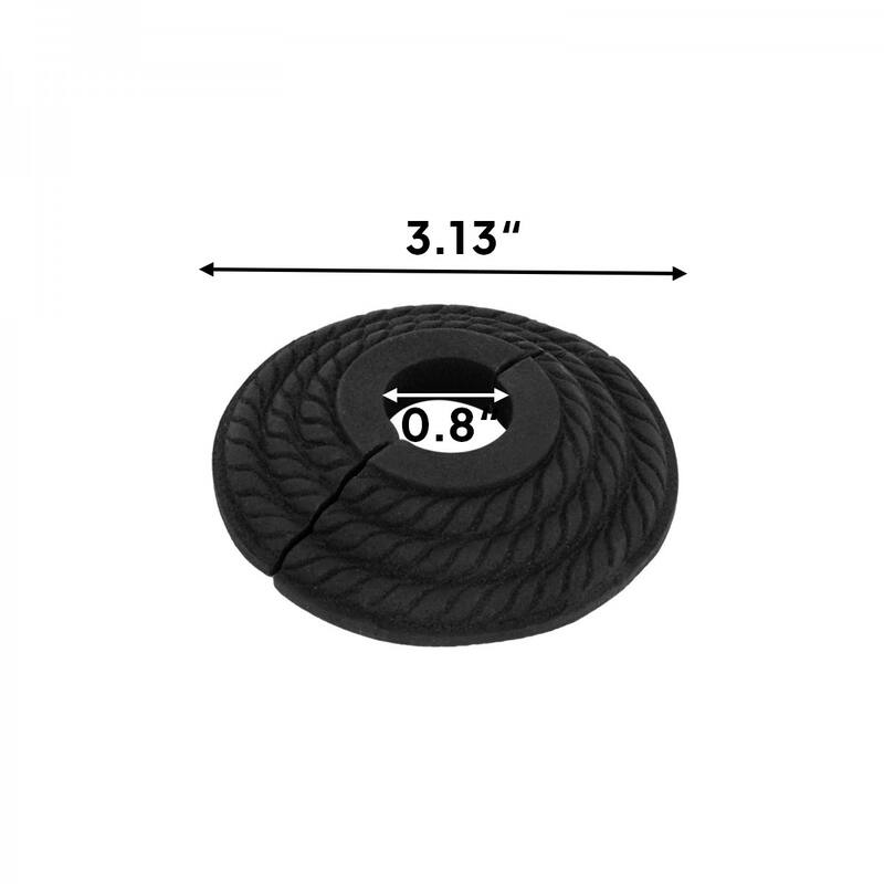 Black Radiator Flange Triple Roped 1/2" (IPS) pipe flange: 7/8" I D; 3-1/8" OD Renovators Supply