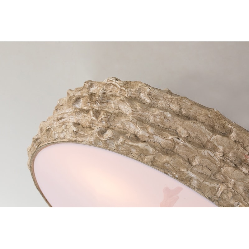 Trellis Bone Finish 3-Light Flush