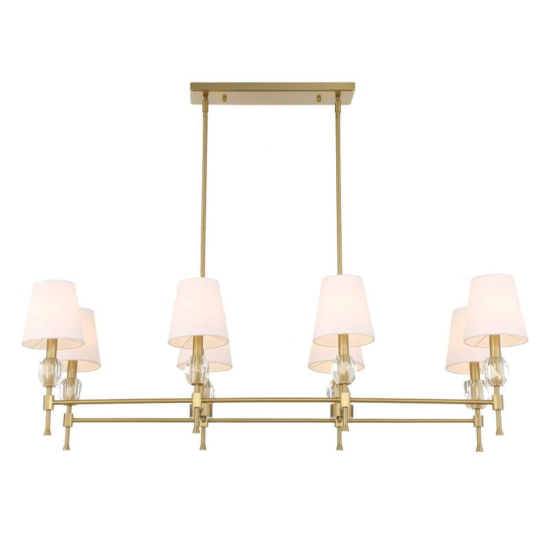 Uttermost Arques 8 Light Linear Chandelier - 48"W x 18.125"D x 14.5"H